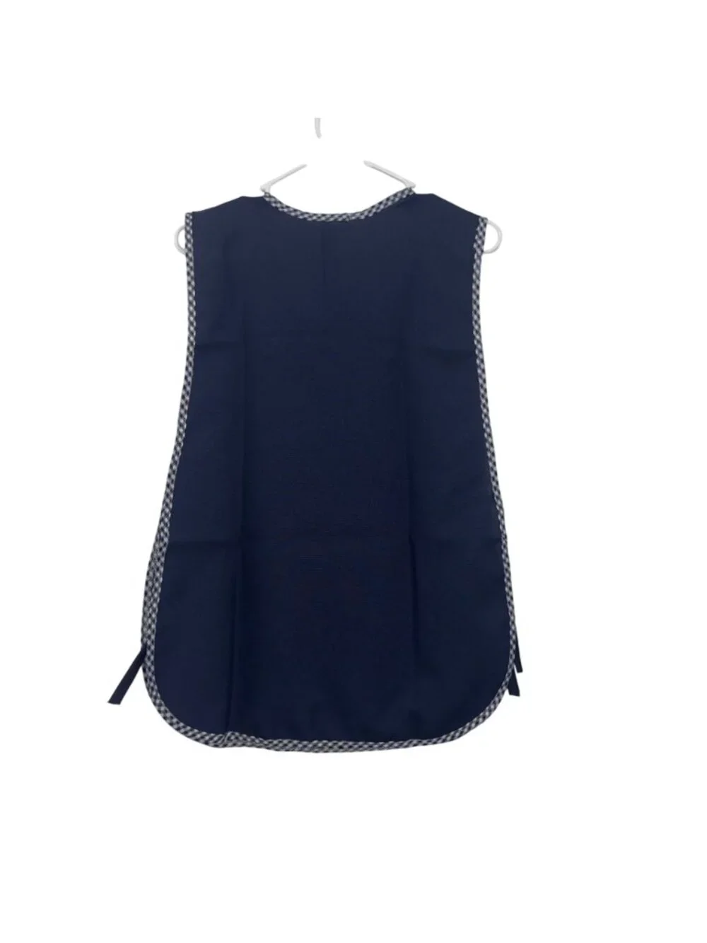 Apron Women One Size Navy Frida-Inspired Print Front Pockets Checkered Trim NWOT